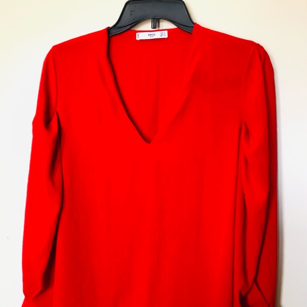 MNG Red Long Sleeves Top US4 / UKSmall